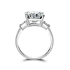 Princess Cut Solitaire Three Stone Ring - jolics