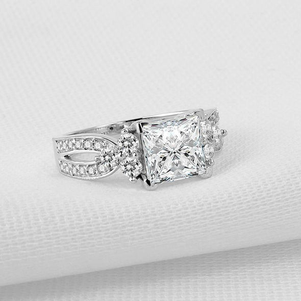 Princess Cut Split Ring - jolics