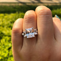 Princess Cut Three Stone Ring - jolics