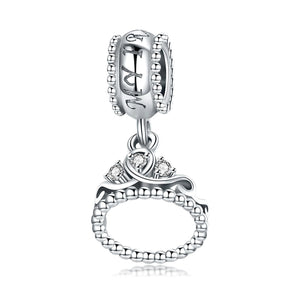 Princess Laurel 925 Sterling Silver Dangle Charm - jolics