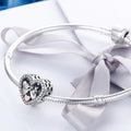 Promise-Heart Shape 925 Sterling Silver Bead Charm - jolics