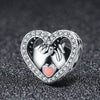 Promise-Heart Shape 925 Sterling Silver Bead Charm - jolics