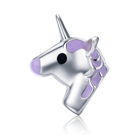 Purple Unicorn 925 Sterling Silver Charm - jolics