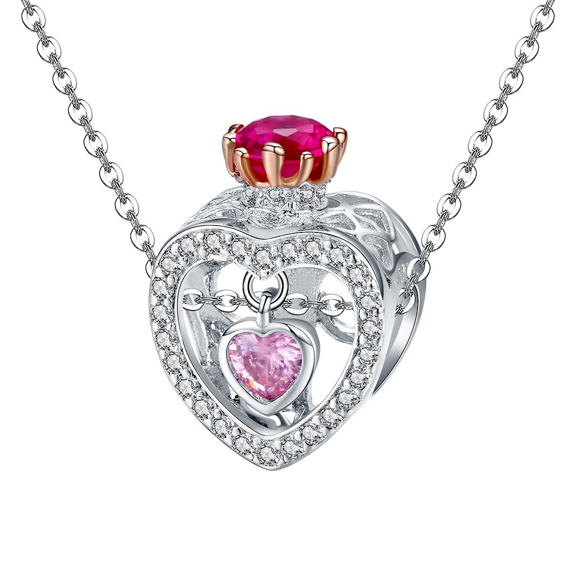 Queen's Heart 925 Sterling Silver Bead Charm - jolics