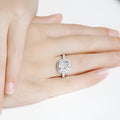 Radiant Cut Created Cushion Halo Ring - jolics