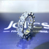 Radiant Cut Eternity 925 Sterling Silver Wedding Band - jolics