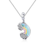 Rainbow 925 Sterling Silver Dangle Charm - jolics