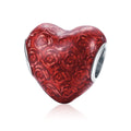 Red Rose 925 Sterling Silver Bead Charm - jolics