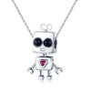 Robot 925 Sterling Silver Dangle Charm - jolics