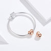 Rose Gold Forever & Always 925 Sterling Silver Bead Charm - jolics