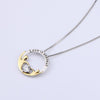 Round Pendant Necklace With Round Stone - jolics