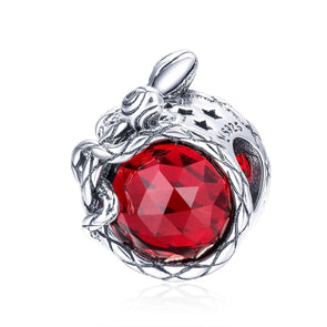 Ruby Stone 925 Sterling Silver Bead Charm - jolics