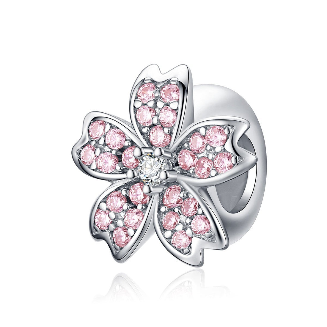 Sakura 925 Sterling Silver Spacer Charm - jolics