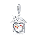 Santa Claus in the House 925 Sterling Silver Dangle Charm - jolics