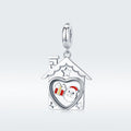 Santa Claus in the House 925 Sterling Silver Dangle Charm - jolics