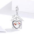 Santa Claus in the House 925 Sterling Silver Dangle Charm - jolics