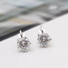 Simple 5 Prongs Solitaire Clip Earrings - jolics