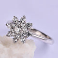 Simple Fashion Flower Shape Engagement Ring - jolics