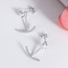 Simple Opal Anchor Dangling Earring - jolics