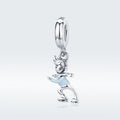 Skating Boy 925 Sterling Silver Dangle Charm - jolics