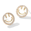 Smiley Face Rose Gold Earrings - jolics