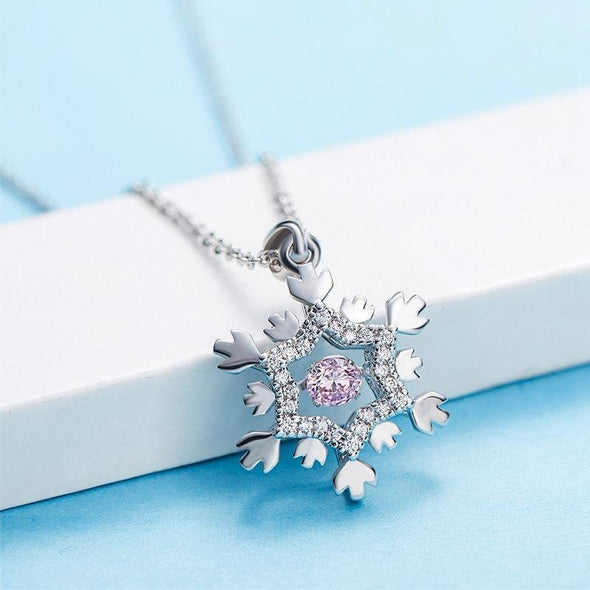 Snowflake Design Pendant Necklace - jolics