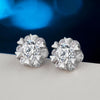 Snowflake Round Stone Earrings - jolics