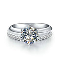 Solitaire Round Cut Classic Wedding Set - jolics