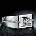 Square 925 Sterling Silver Men Band - jolics