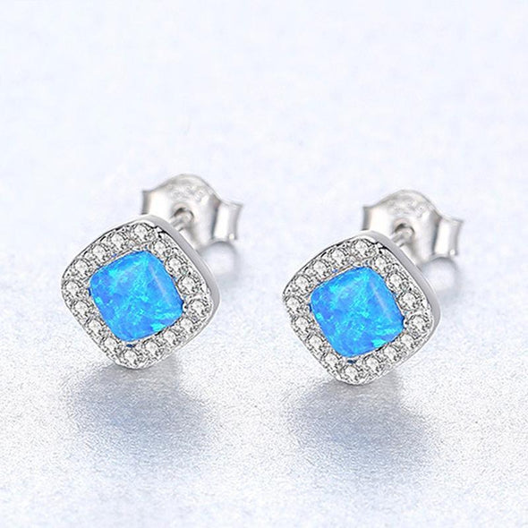 Square Halo Stud Earrings - jolics