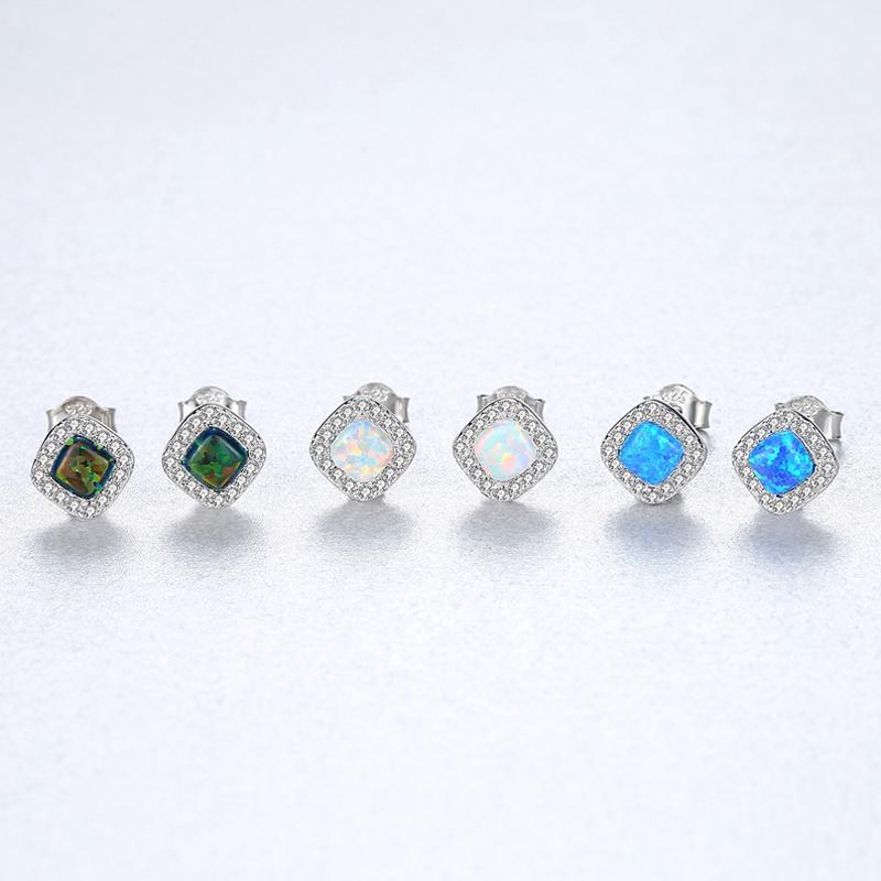 Square Halo Stud Earrings - jolics