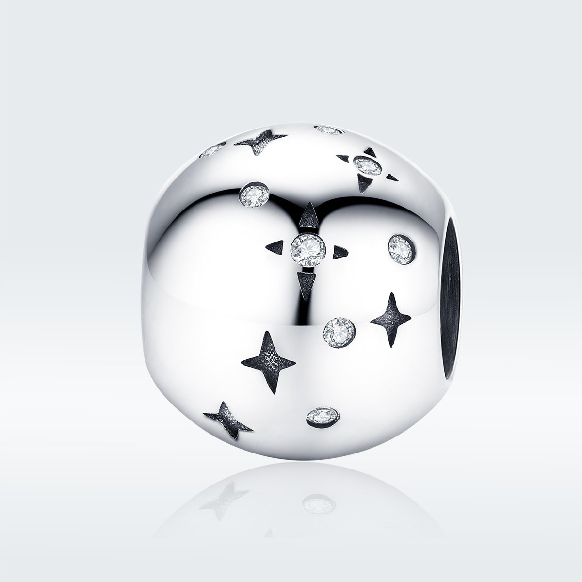 Starry 925 Sterling Silver Bead Charm - jolics