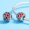 Stars 925 Sterling Silver Glass Bead Charm - jolics