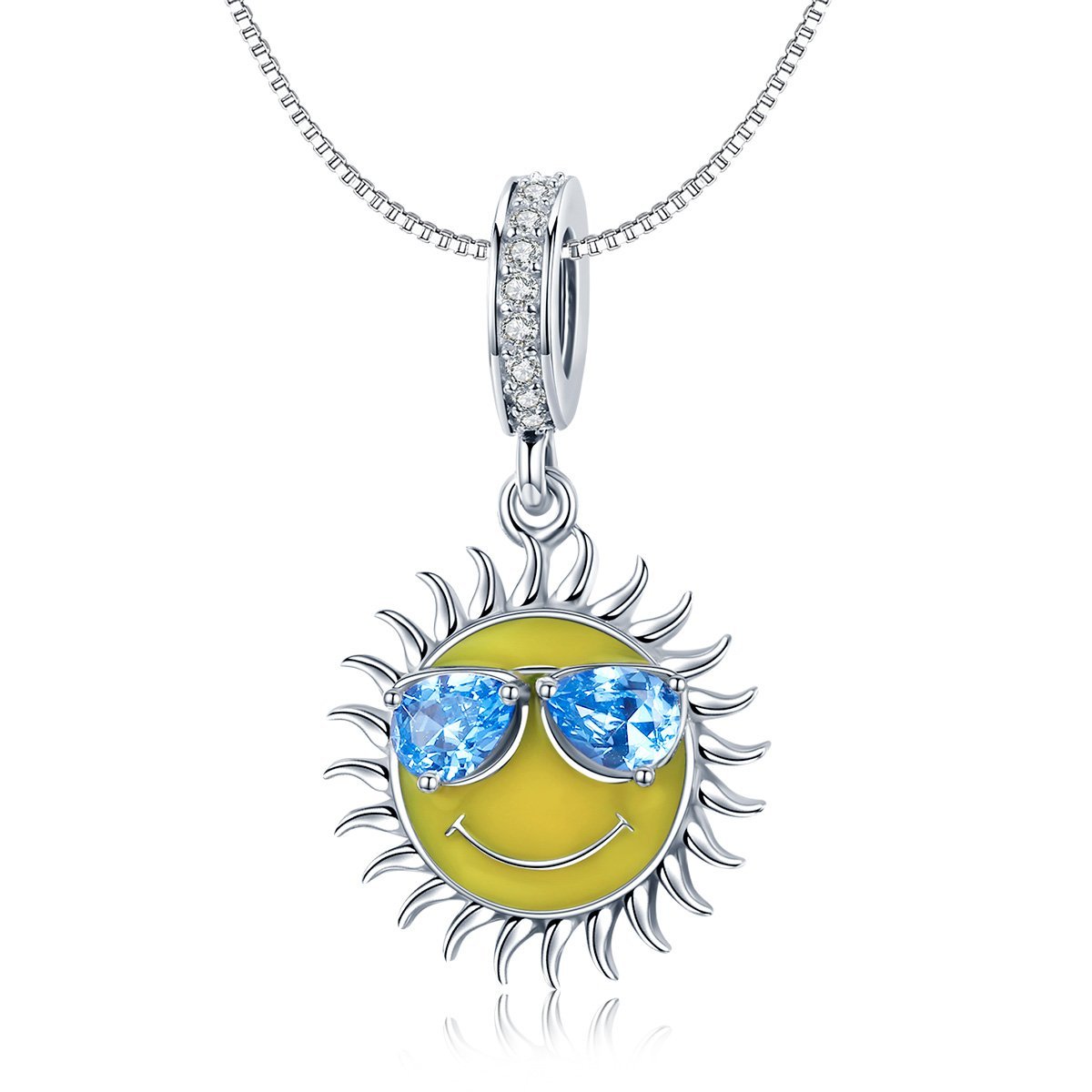 Sun 925 Sterling Silver Dangle Charm - jolics