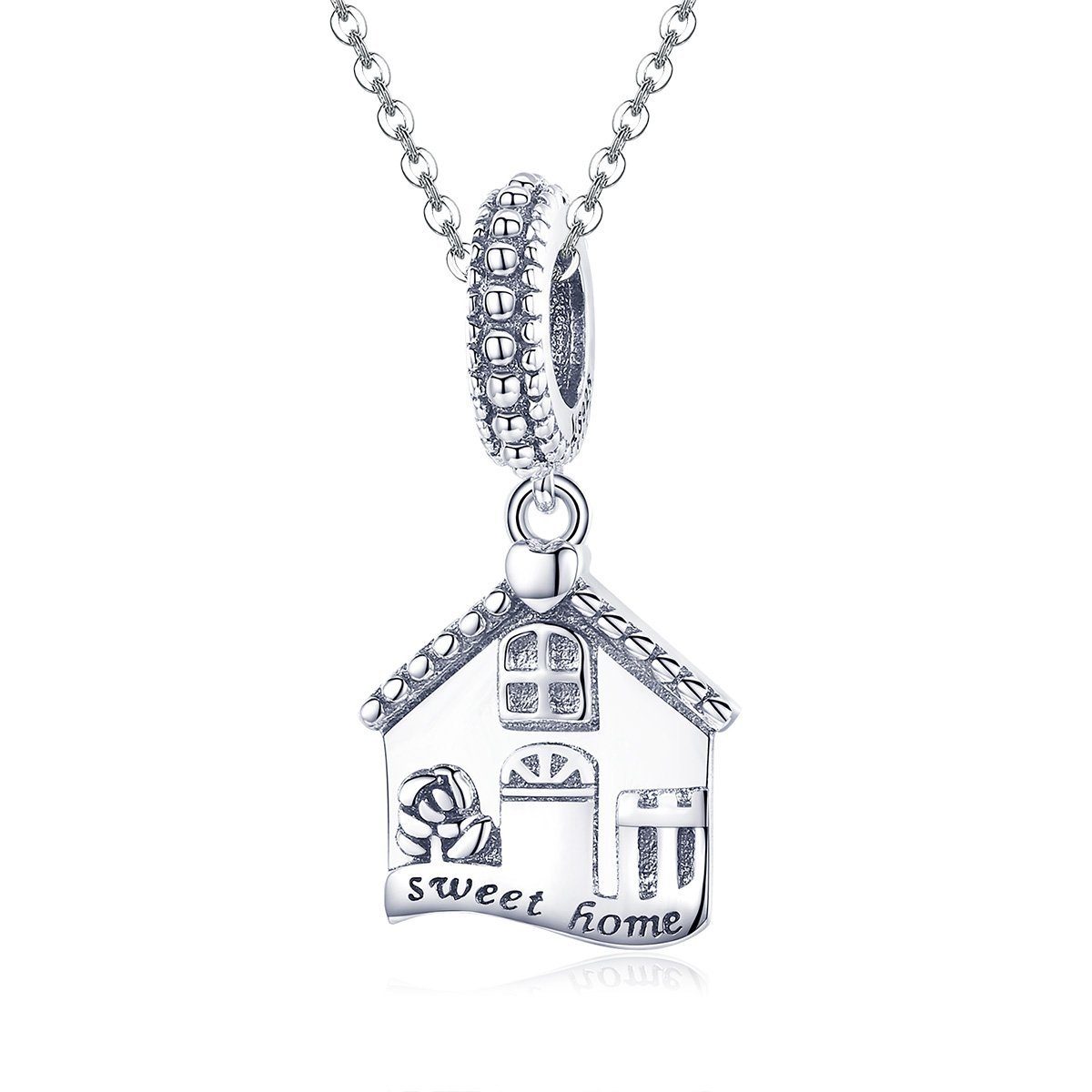 Sweet Home 925 Sterling Silver Dangle Charm - jolics