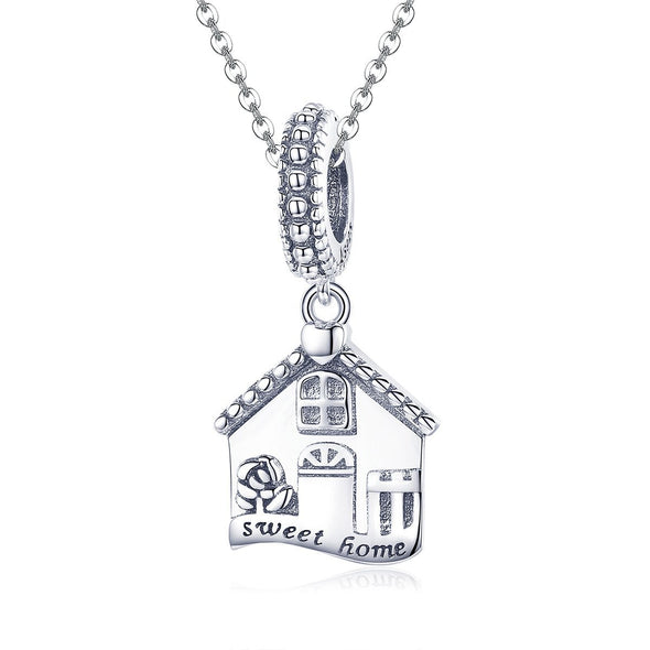 Sweet Home 925 Sterling Silver Dangle Charm - jolics