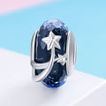 The Starry Night 925 Sterling Silver Glass Bead Charm - jolics