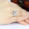 Three Stone Marquise Created Engagement Ring - jolics