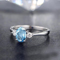 Topaz Oval Cut Three Stone Ring - jolics