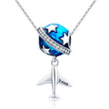 Travel by Plane 925 Sterling Silver Dangle Charm - jolics