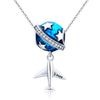 Travel by Plane 925 Sterling Silver Dangle Charm - jolics