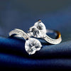 Two Stone Heart Cut Ring - jolics