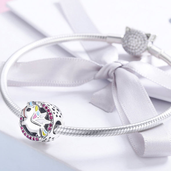 Unicorn 925 Sterling Silver Bead Charm - jolics