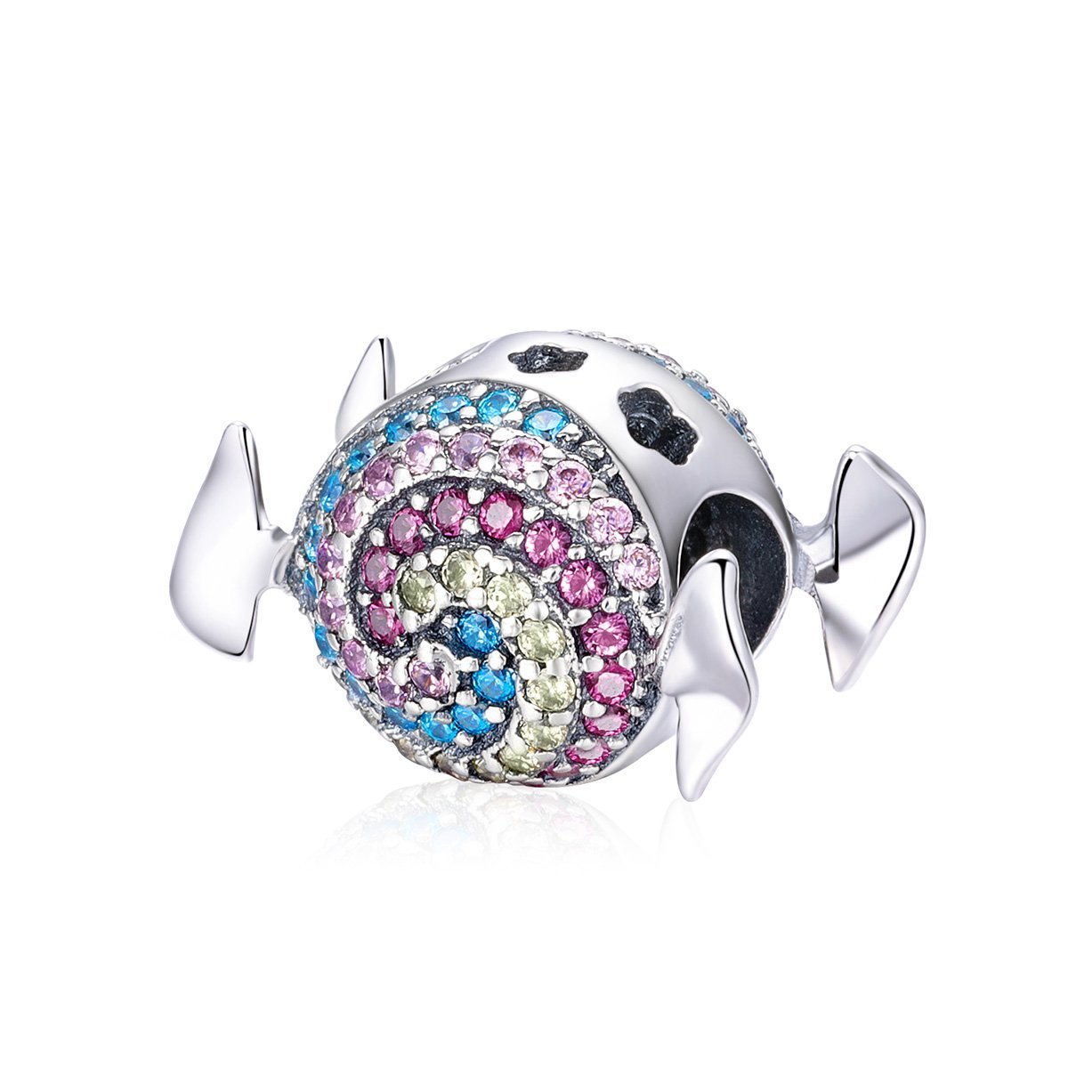 Winged Rainbow Ball 925 Sterling Silver Bead Charm - jolics