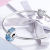 Winter Snowflake 925 Sterling Silver Glass Bead Charm - jolics