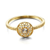 Yellow Gold Round Simple Ring - jolics