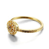 Yellow Gold Round Simple Ring - jolics