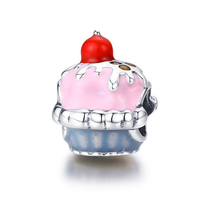 Yummy Cupcake 925 Sterling Silver Bead Charm - jolics