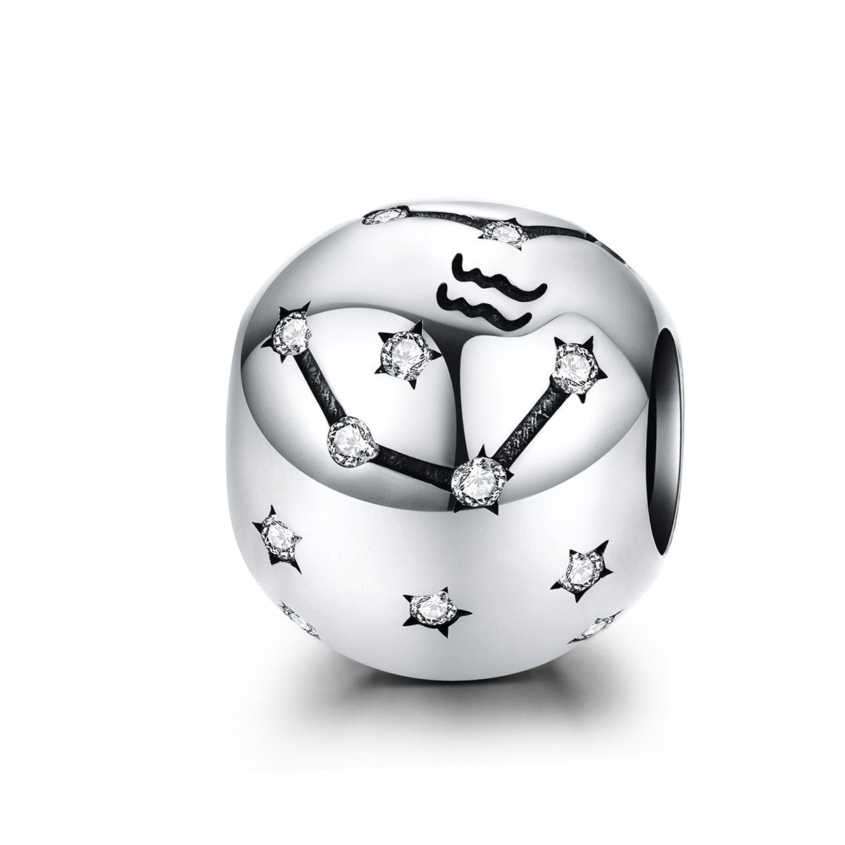 Zodiac Sign 925 Sterling Silver Bead Charm - jolics