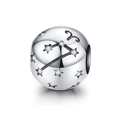 Zodiac Sign 925 Sterling Silver Bead Charm - jolics